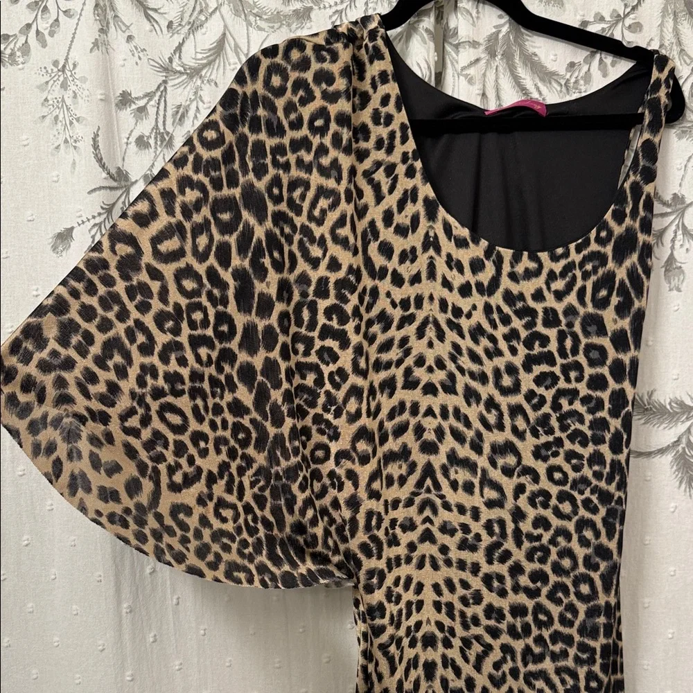 Leopard Print One-Shoulder Dress - Picture 3 of 6